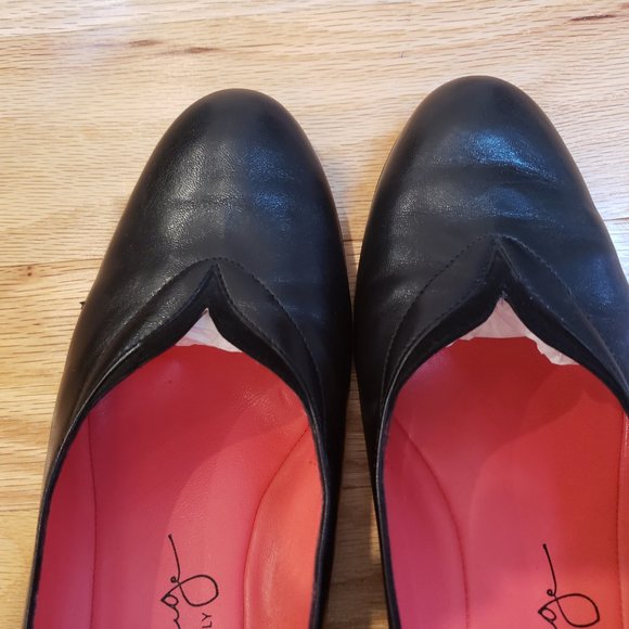 Pas de Rouge Black Classic Leather Heels Pumps 40 - Picture 3 of 8